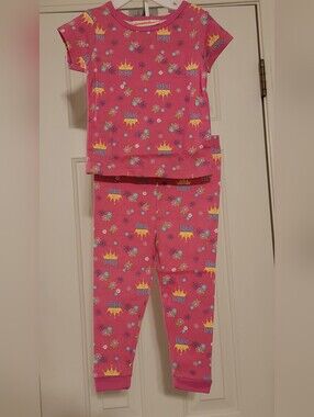 Dora the Explorer Pink Floral Crown Kids Pajama Set